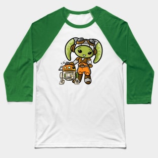 Cute Rebels: Space Mom and Chopper Baseball T-Shirt